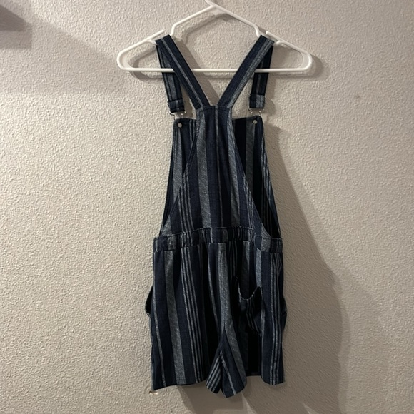 No Boundaries striped linen overalls size small - Picture 5 of 5